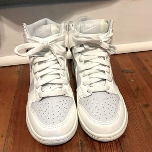 Boys Blue and White Nike Dunks, Size 5